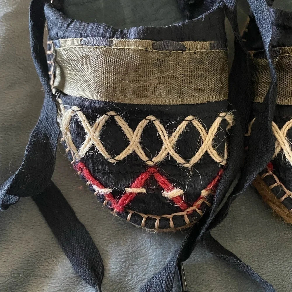 ERIC MICHAEL-unique wedge espadrilles, size 11